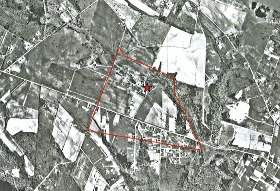 Summers Land Boundary on 1937 USDA Aerial